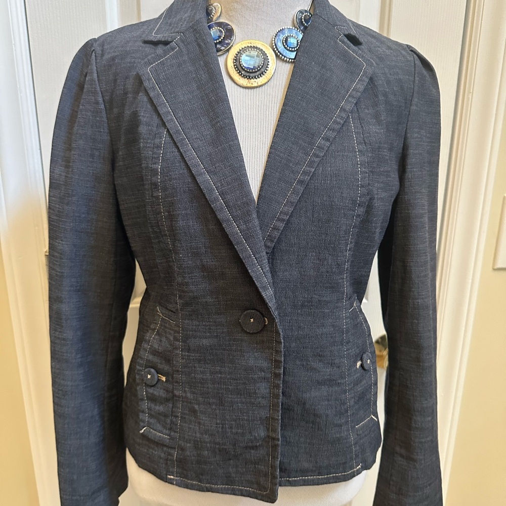 Women’s Rafaella petite blazer, denim like material